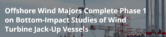 挪威船级社（DNV）海上风电专业完成风力涡轮机自升式船舶底部冲击研究的第一阶段