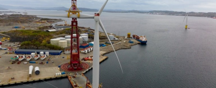 The hoisting of the first unit of Hywind tampen, the world’s largest floating project, was completed