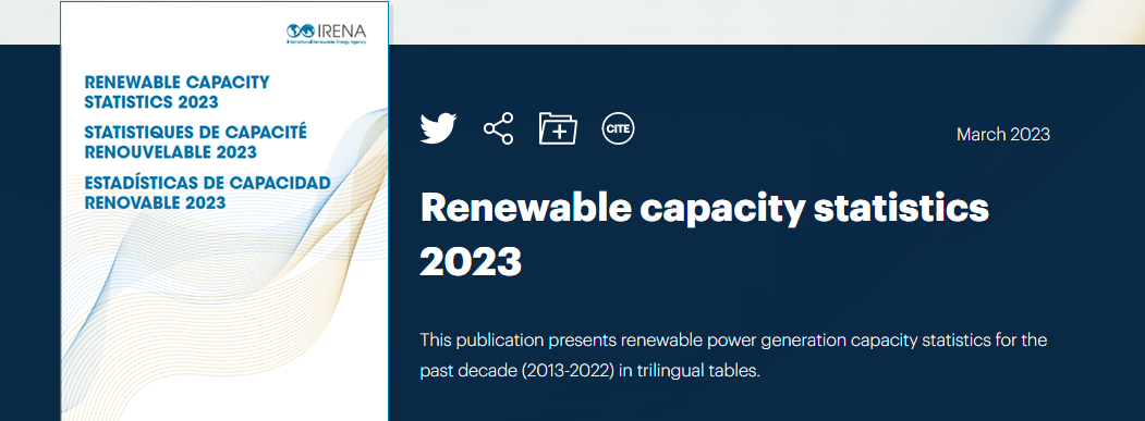 Renewable Capacity Statistics 2023 - NEEC