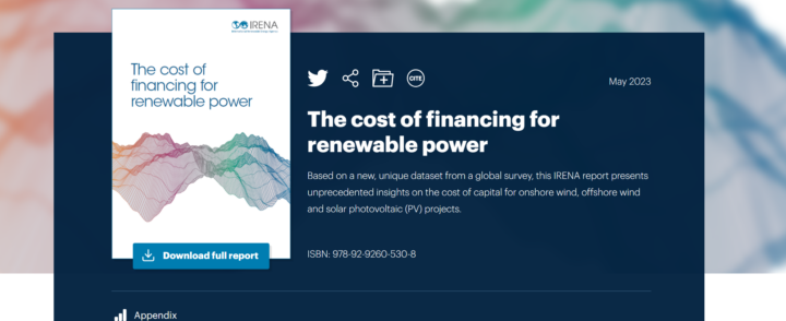 The cost of financing for renewable power